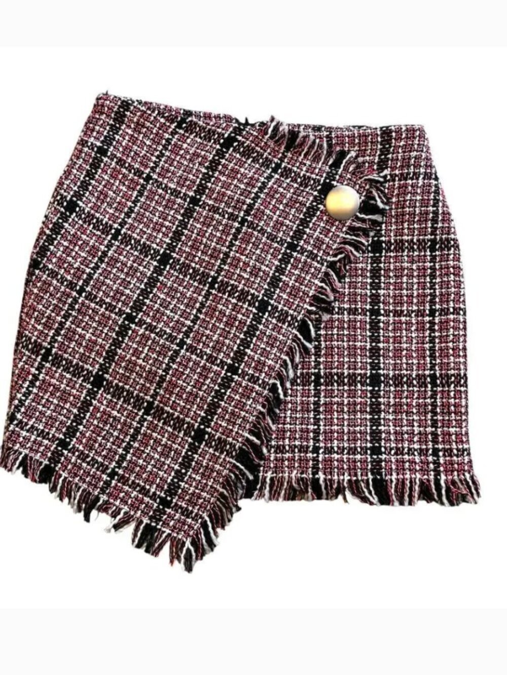 Storets Tweed Fringe Mini Skirt Medium